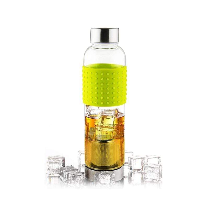 Asobu Ice Tea & Coffee Infuser Glass Bottle | 400ml | Cold Brew On-the-Go - 842591008498Sustainable LivingMade of high-quality heat-resistant glass Equipped with a stainless steel infuser Capacity: 400 ml Features a removable top and bottom cover for easy